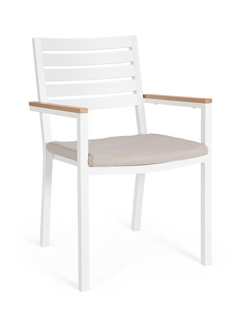 BIZZOTTO krzesło ogrodowe HENNA białe