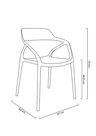 Krzesło GLORIA czarne - polipropylen