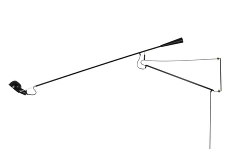 Lampa ścienna RIFLE czarna - włókno węglowe, metal