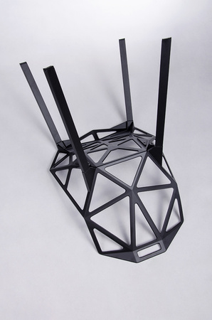 Krzesło SPLIT PREMIUM czarne - aluminium