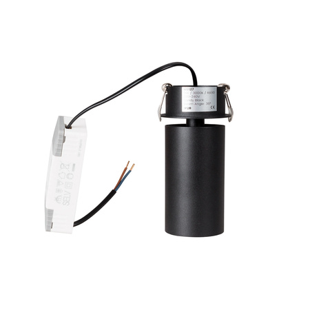 MAXLIGHT H0127 LAMPA SUFITOWA HALO D BLACK PODTYNKOWA