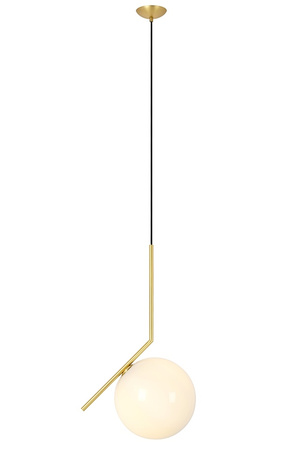 Lampa wisząca HALM 20 - mosiądz, szkło