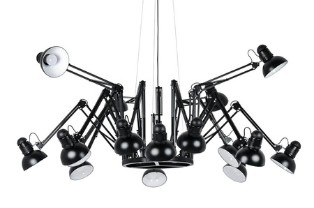 Lampa wisząca RAGNO 16 czarna - aluminium