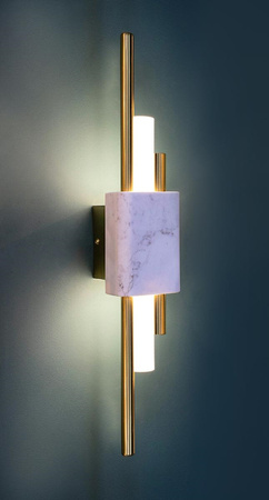 MOOSEE lampa ścienna EVANS biała / złota