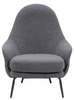 Fotel LOBBY TEDDY szary - stal, opal