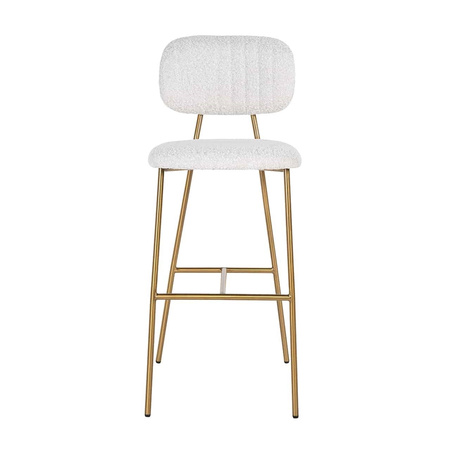 RICHMOND krzesło barowe XENIA WHITE BOUCLÉ białe