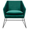 Fotel EMMA VELVET ciemny zielony - welur, metal