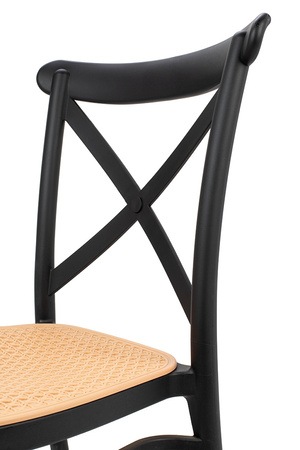 Krzesło COUNTRY czarne - polipropylen