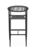 BIZZOTTO krzesło barowe ogrodowe JANDIA   szare