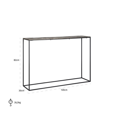 RICHMOND konsola TULUM szczotkowane złoto