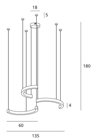 MAXLIGHT P0571D LAMPA WISZĄCA LOTUS 40W BRUSHED BRONZE