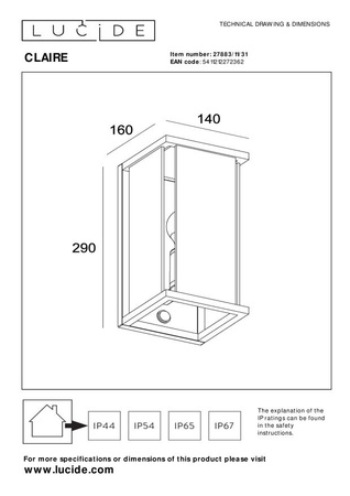 CLAIRE - CZUJNIK RUCHU 27883/11/31