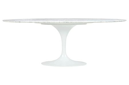 Stół TULIP ELLIPSE MARBLE CARRARA 200 biały - marmur, metal