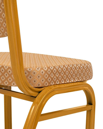 Krzesło bankietowe / konferencyjne HERA beżowe / złote