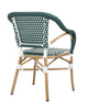Krzesło ogrodowe CAFE MIRAMAR turkus /    morski rattan