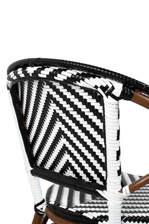 Krzesło ogrodowe CAFE AZURE biały / czarny