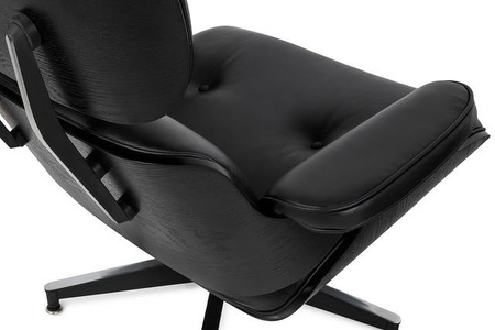 Fotel LOUNGE HM czarny / czarny jesion