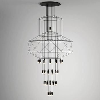 Lampa wisząca LINEA-43 czarna 90 cm