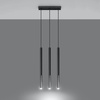 Lampa wisząca MOZAICA 3L czarny/chrom