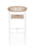 BIZZOTTO krzesło barowe ogrodowe JANDIA   białe / beżowe
