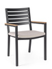 BIZZOTTO krzesło ogrodowe HENNA szare