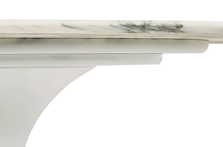 Stół TULIP ELLIPSE MARBLE ARABESCATO 200 biały - marmur, metal