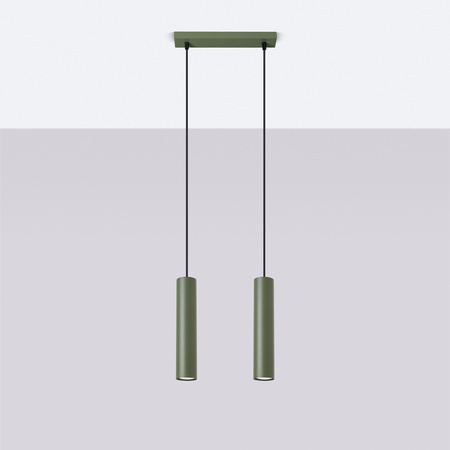 Lampa wisząca LAGOS 2 zielona oliwka