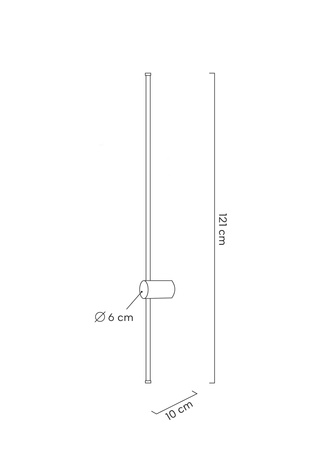 MOOSEE lampa ścienna OMBRE 120 czarna