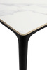 Stół SLIM 180x90 biały, czarny - ceramiczny marmur, aluminium