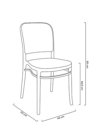 Krzesło WICKY szare - polipropylen