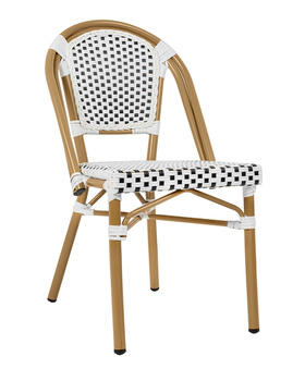 Krzesło ogrodowe CAFE PARIS białe rattan