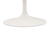 Stół TULIP ELLIPSE MARBLE ARABESCATO  - biały - blat owalny marmurowy, metal