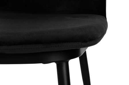 Krzesło barowe DIEGO 65 ciemny szary - welur, podstawa czarno złota