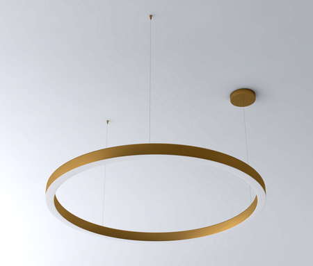 Lampa wisząca CIRCLE 100 LED mosiądz szczotkowany 100 cm