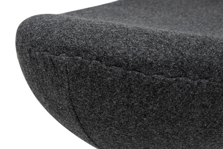 Podnóżek EGG CLASSIC grafitowy.4 - wełna, podstawa aluminiowa