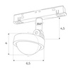 MAXLIGHT M0018N REFLEKTOR MAGNETYCZNY  SYSTEM ON/OFF 8W 766LM 3000K