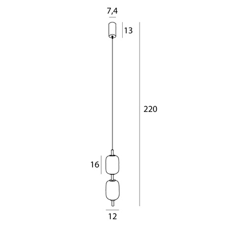 MAXLIGHT P0537D LAMPA WISZĄCA ELENA 8W