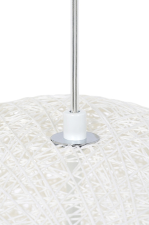 Lampa wisząca LUNA 110 biała - sznurek konopny