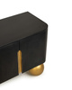 MaMaison szafka RTV ORGANIC czarna /      złota / drewno