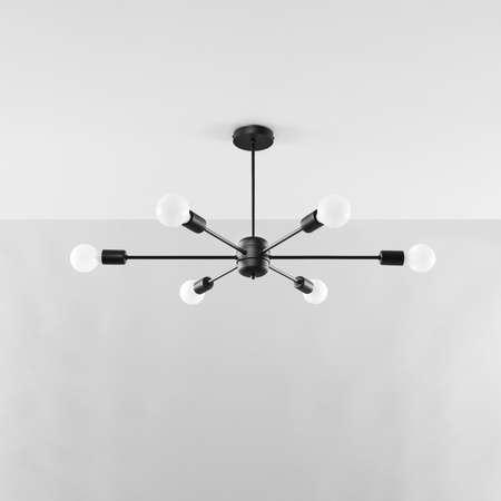 Żyrandol LANGO 6 czarny