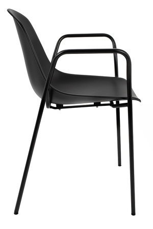 Krzesło RESOL ARM czarne - polipropylen, metal