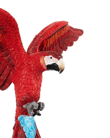KARE dekoracja PAPUGA ROZŁOŻONE SKRZYDŁA 52x61 cm czerwona / niebieska