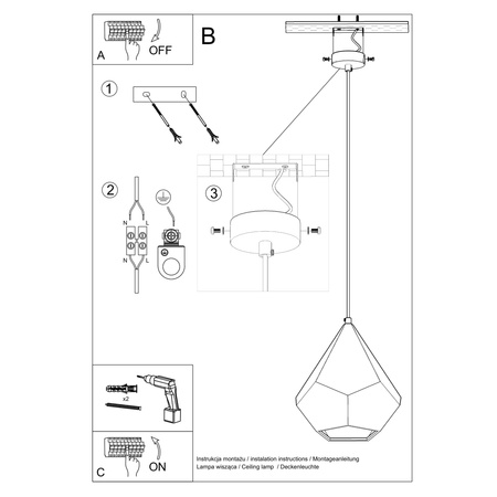 Lampa wisząca ceramiczna PAVLUS