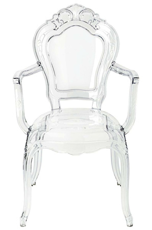Krzesło KING ARM transparentne - poliwęglan