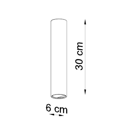 Plafon LAGOS 30 czarny