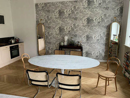 Stół TULIP ELLIPSE MARBLE CARRARA 200 biały - marmur, metal