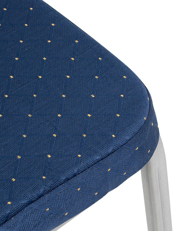 Krzesło bankietowe / konferencyjne ARES niebieske / srebrne