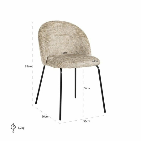 RICHMOND krzesło ALYSSA beżowe