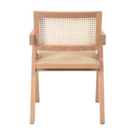 Krzesło BOHO drewniane w kolorze naturalnym z podłokietnikami