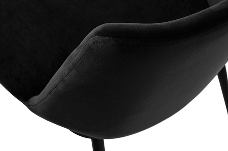 Krzesło barowe DIEGO 65 ciemny szary - welur, podstawa czarno złota